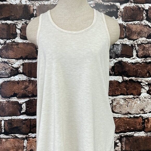 Sherpa Tank Top Beige Stripe Size Medium - Picture 3 of 11